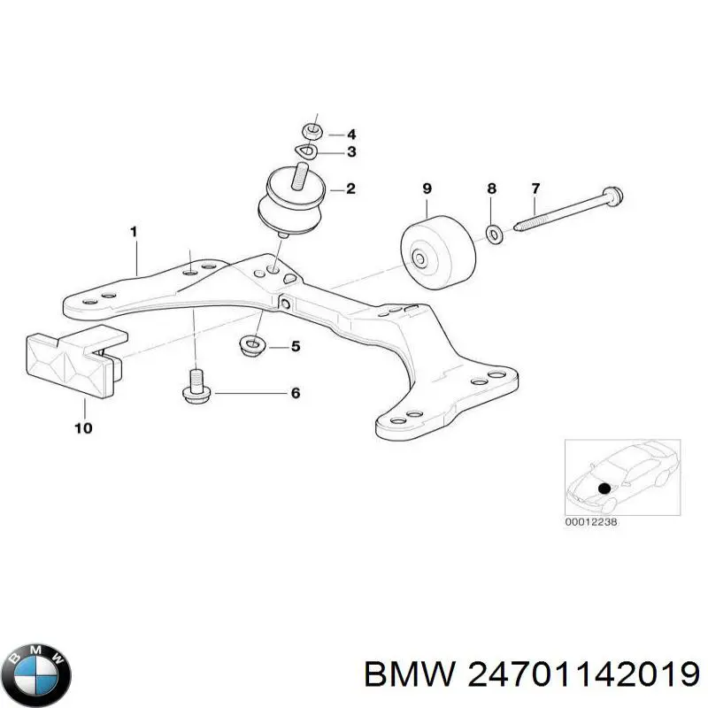 24701142019 BMW suspensión, transmisión, izquierdo