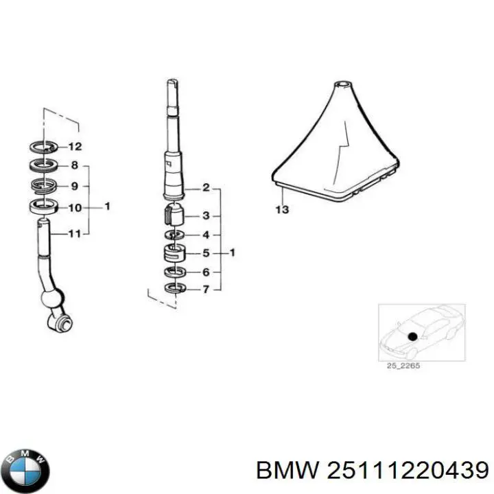 Comprar 25111220439 BMW Varilla selectora de la transmisión