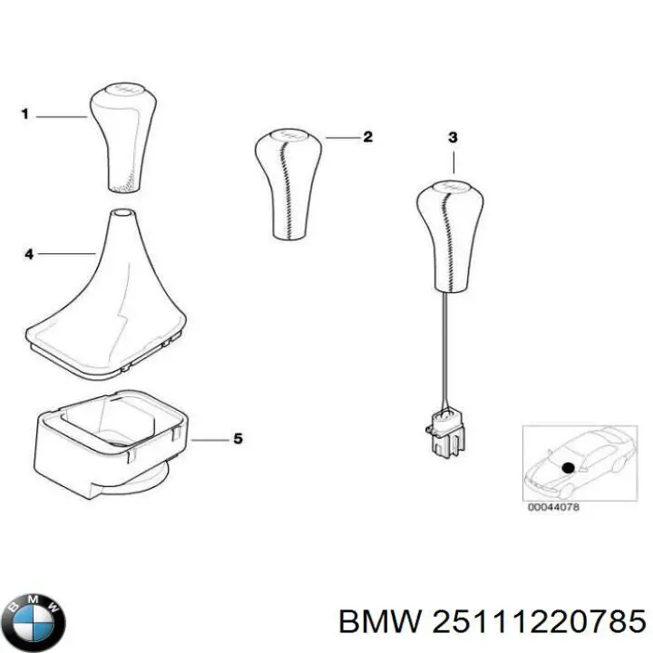 25111220785 BMW fuelle palanca selectora cambio de marcha