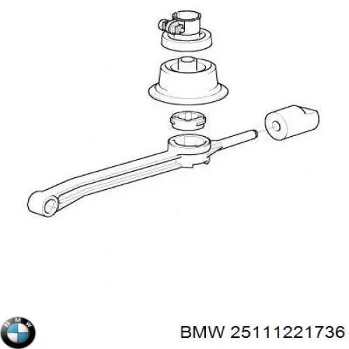 25111221736 BMW manguito de cambio de marcha (palanca selectora)