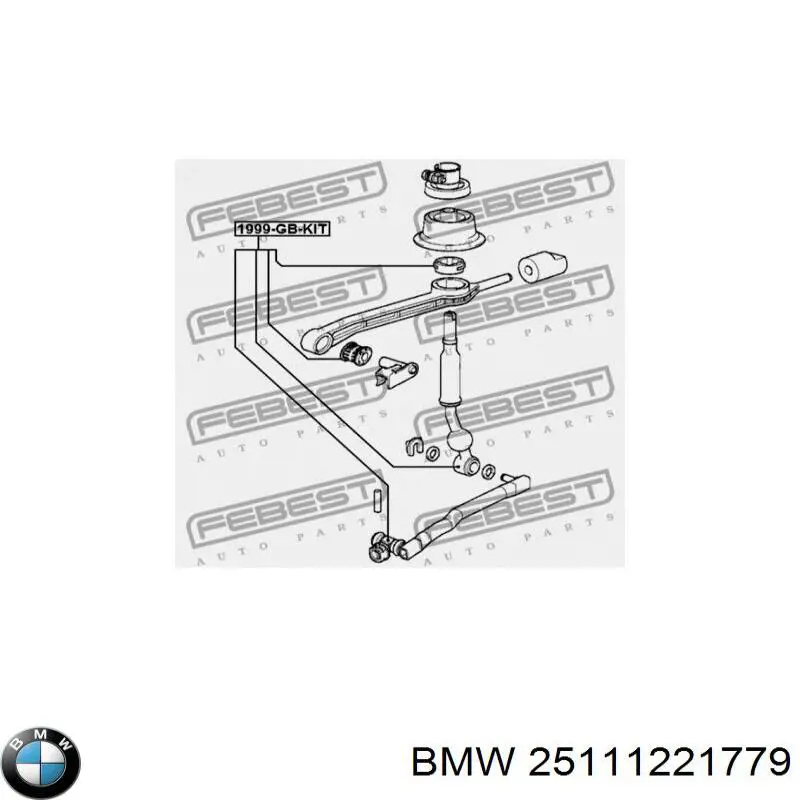 Casquillo palanca cambio 25111221779 BMW