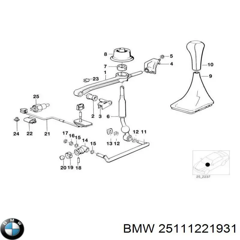 25111221931 BMW palanca de cambios