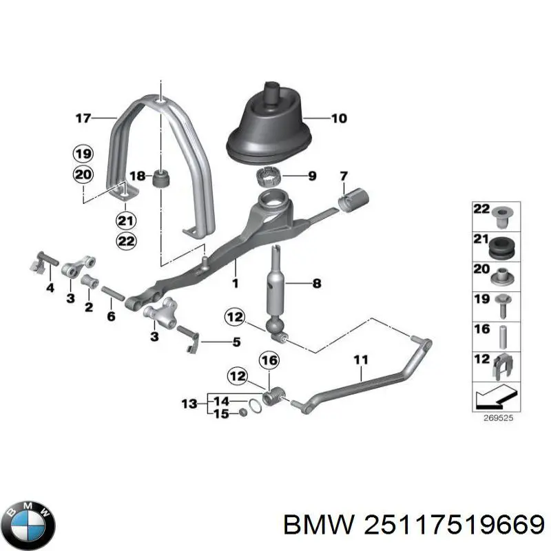 Comprar 25117519669 BMW Casquillo palanca cambio