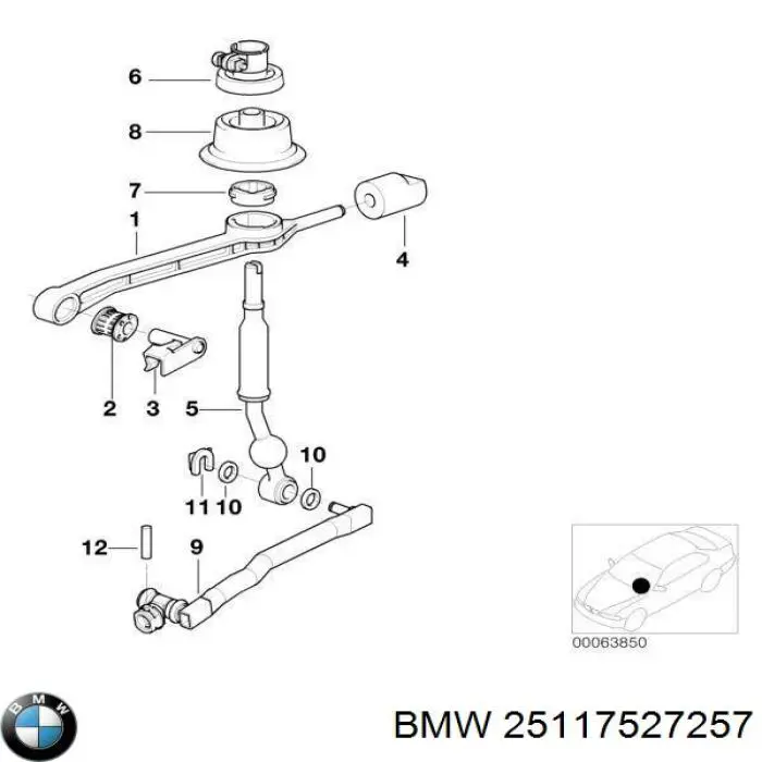 25117527257 BMW palanca de cambios