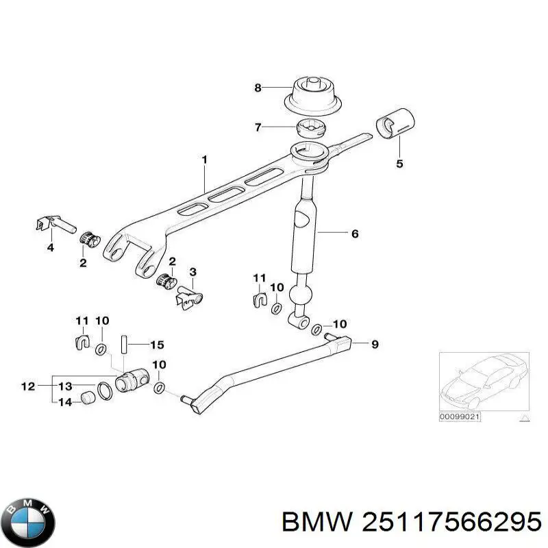 Palanca de cambios BMW 25117566295 precio, desde 88,57 EUR