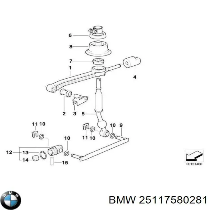 Comprar 25117580281 BMW Casquillo palanca cambio