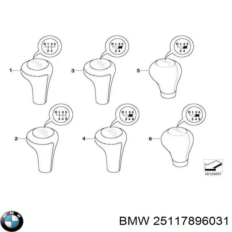 Comprar 25127895724 BMW Pomo de palanca de cambios