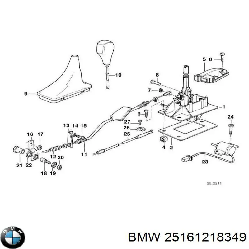 Cable palanca de cambios para BMW 7 (E32)
