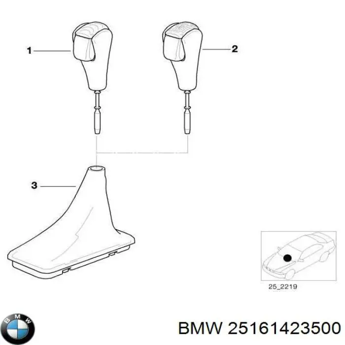 25161423500 BMW perilla de engranaje