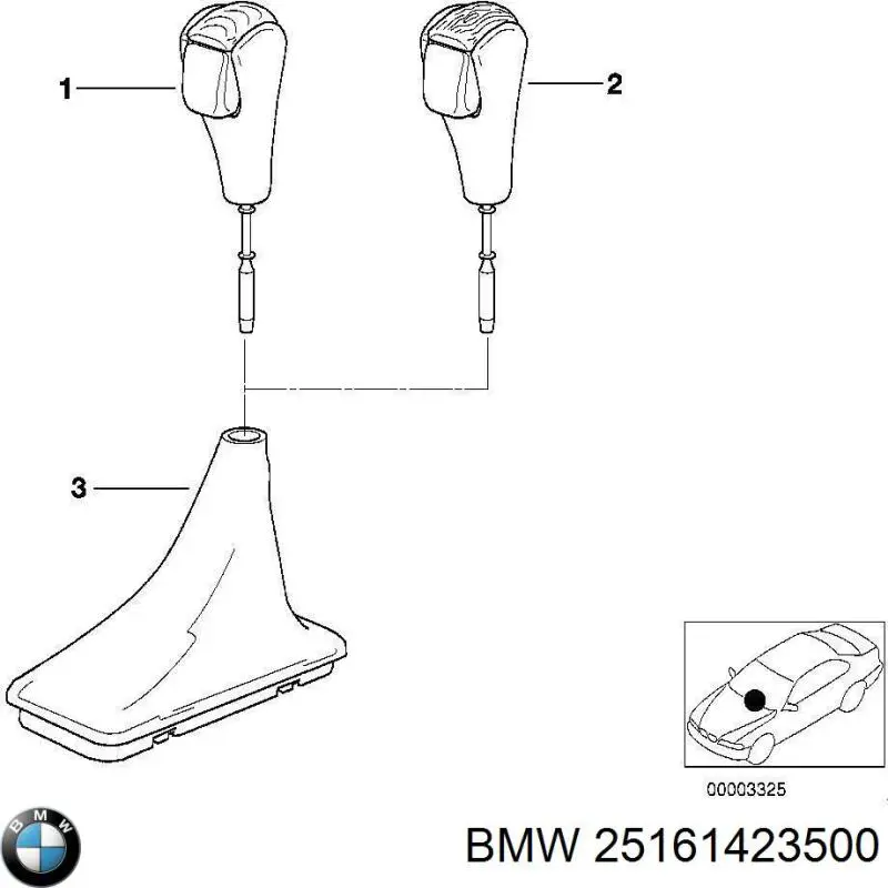 Comprar 25161423500 BMW Pomo de palanca de cambios