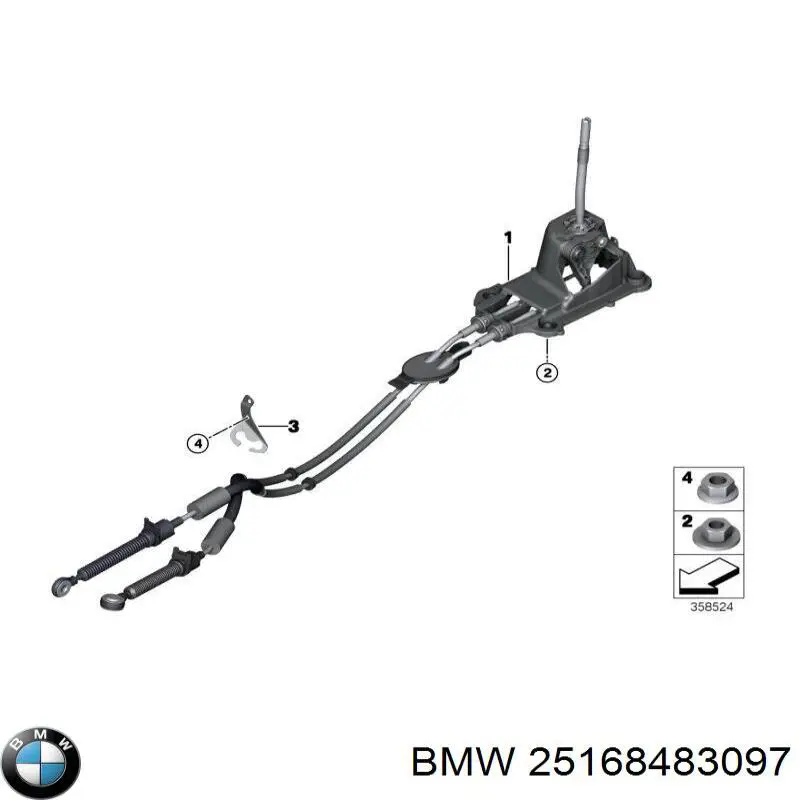Mecanismo selector de marchas BMW 25168483097 precio, desde 386,91 EUR