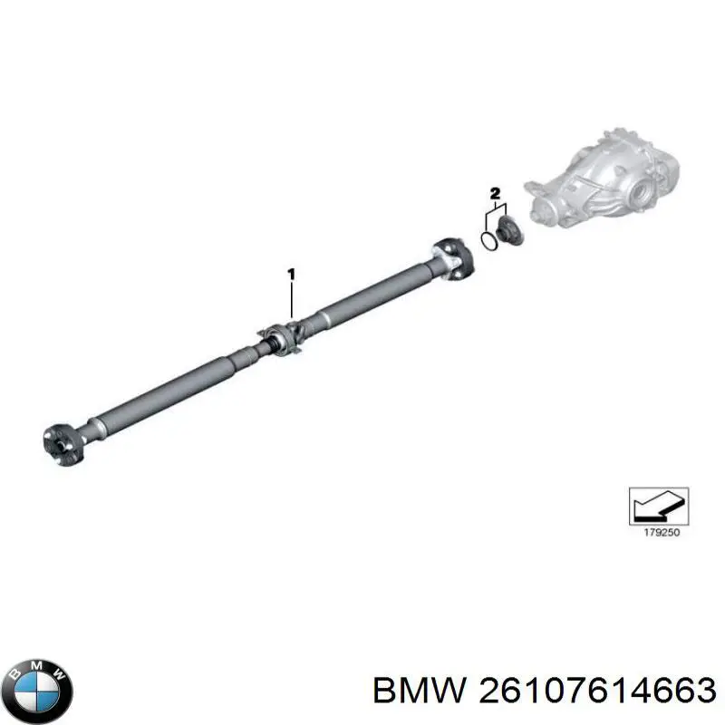 26107614663 BMW Árbol cardán trasero completo