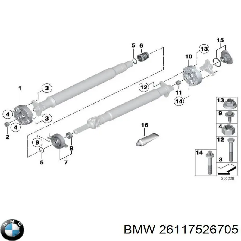 26117526705 BMW Pernos de culata