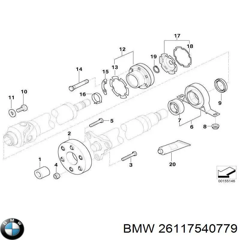 26117540779 BMW tapa de culata