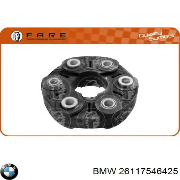 Acoplamiento elástico del cardán delantero/trasero 26117546425 BMW