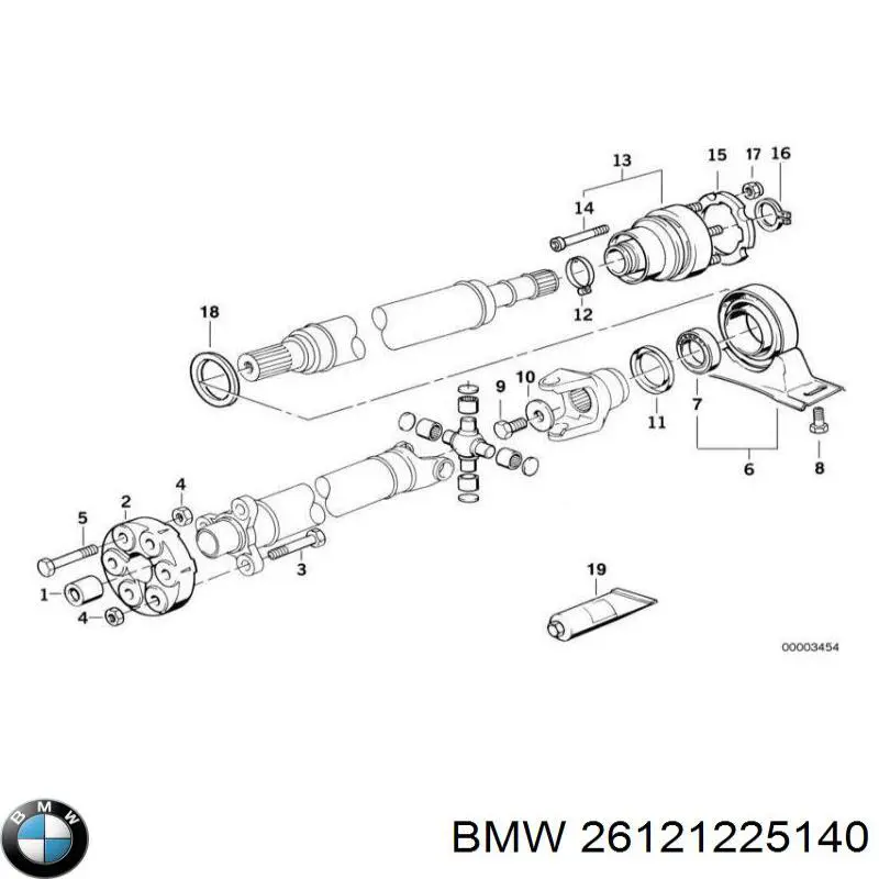 26121225140 BMW suspensión, árbol de transmisión