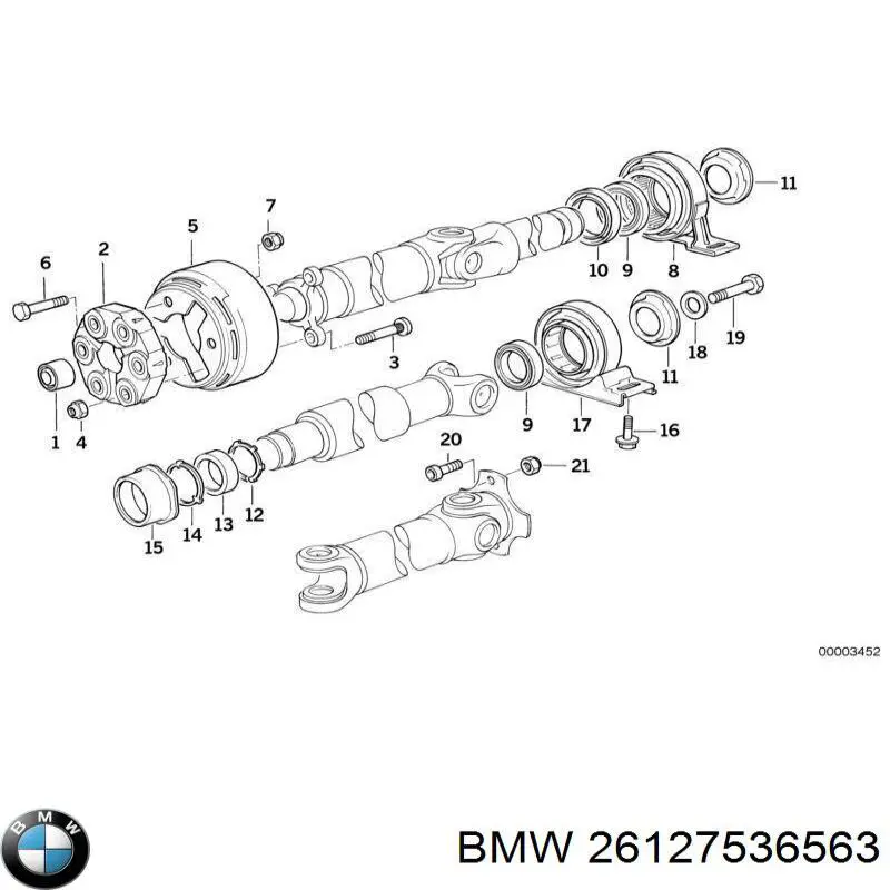 26127536562 BMW tuerca, colector de escape