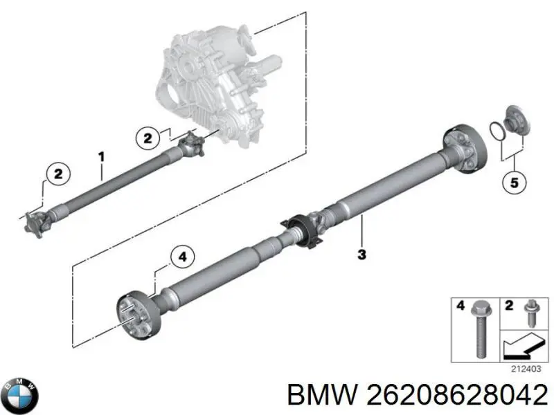 Transmisión cardán, eje delantero para BMW X1 (E84)
