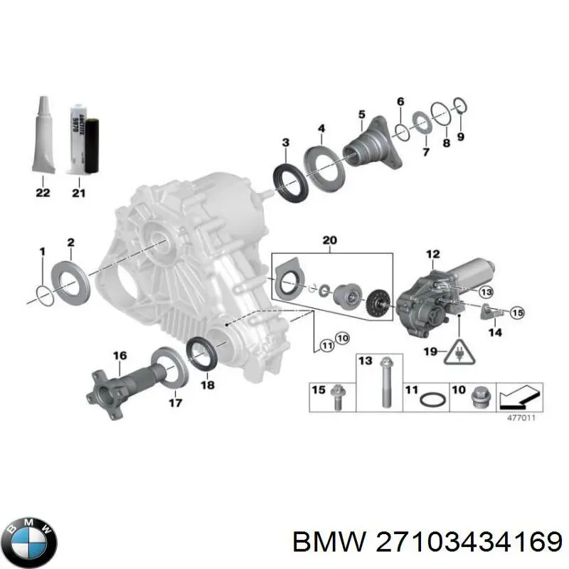 27103455136 BMW caja de transferencia
