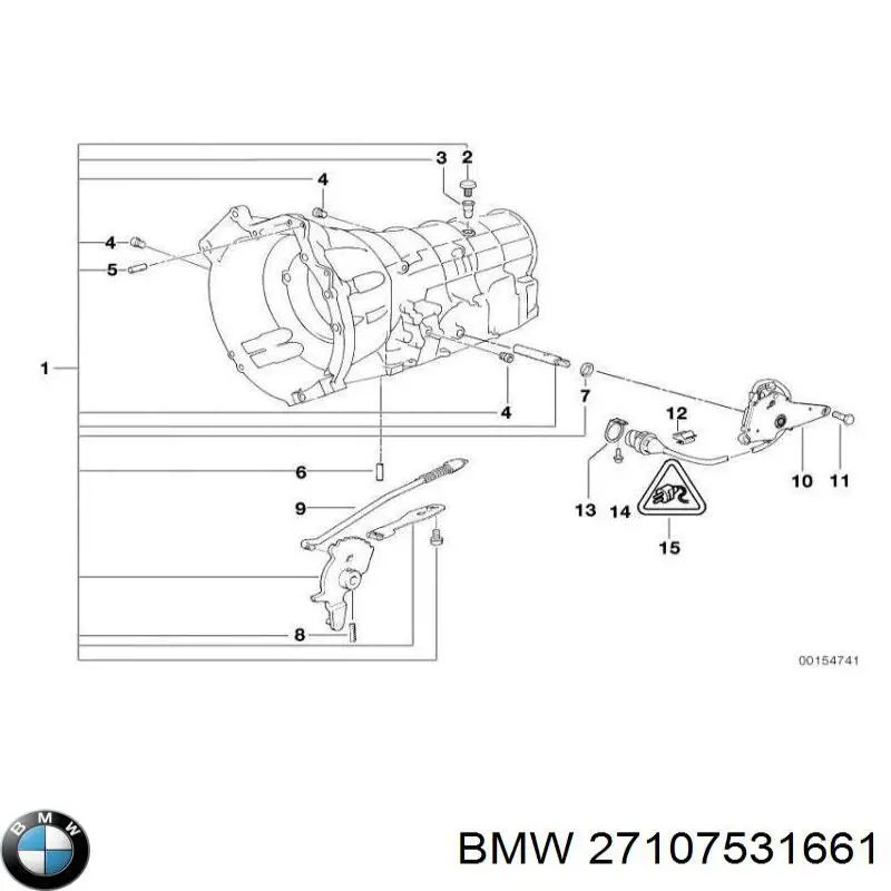 27107531661 BMW sello de aceite de transmision, eje central