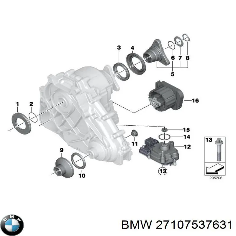 27107537631 BMW junta, tapa de tubo de llenado de aceite