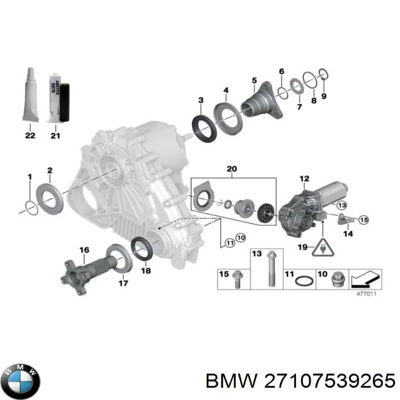 Retén de salida trasero de la caja de transferencia BMW 27107539265 precio, desde 5,49 EUR