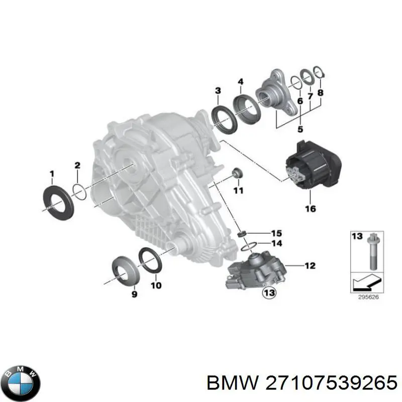 27107539265 BMW anillo reten de salida caja de transferencia