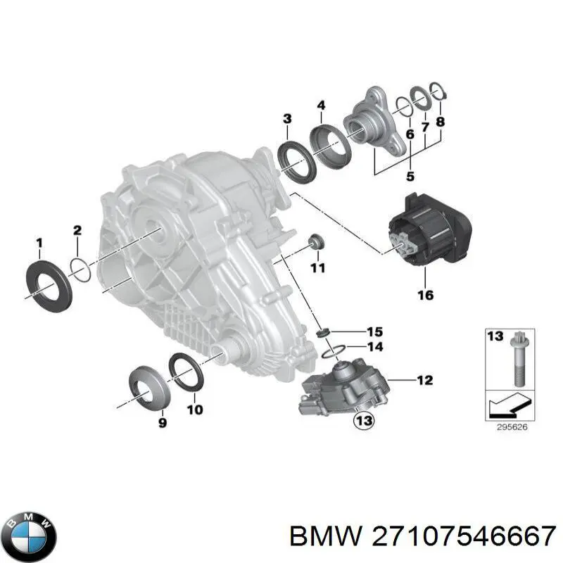 Anillo Reten De salida Caja De Transferencia para BMW 3 (E92)