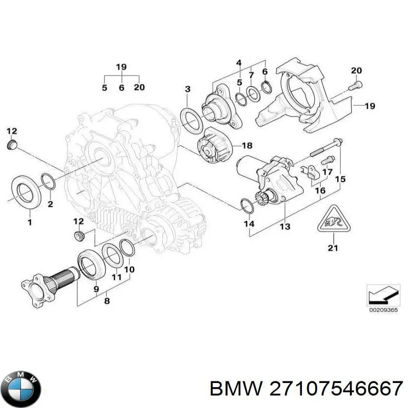 Retén de salida trasero de la caja de transferencia BMW 27107546667 precio, desde 6,56 EUR