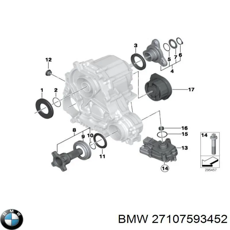 27107593452 BMW anillo retén, cigüeñal frontal