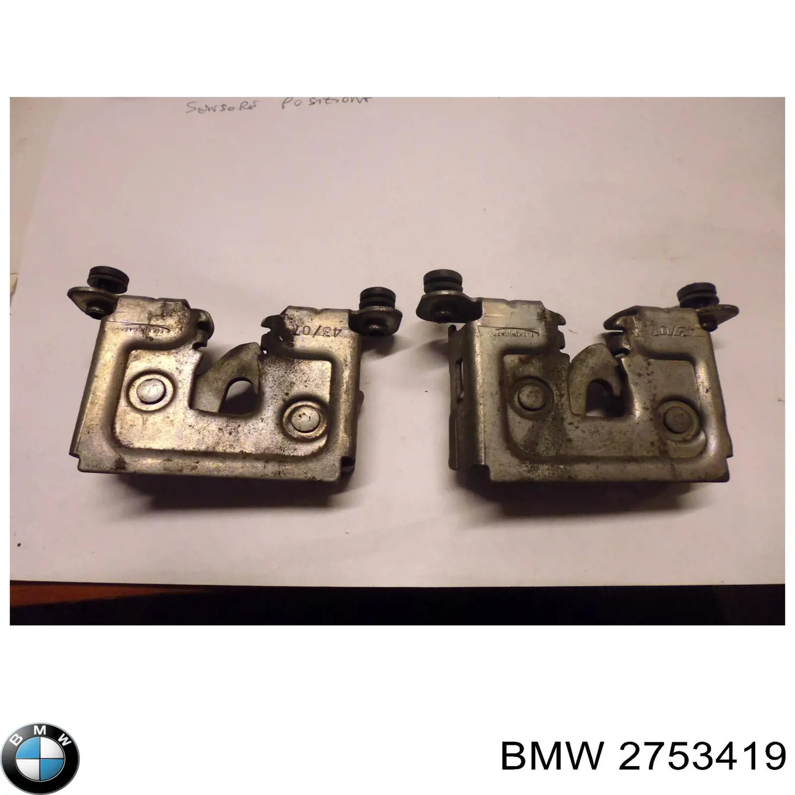 2753419 BMW cerradura de capo izquierda