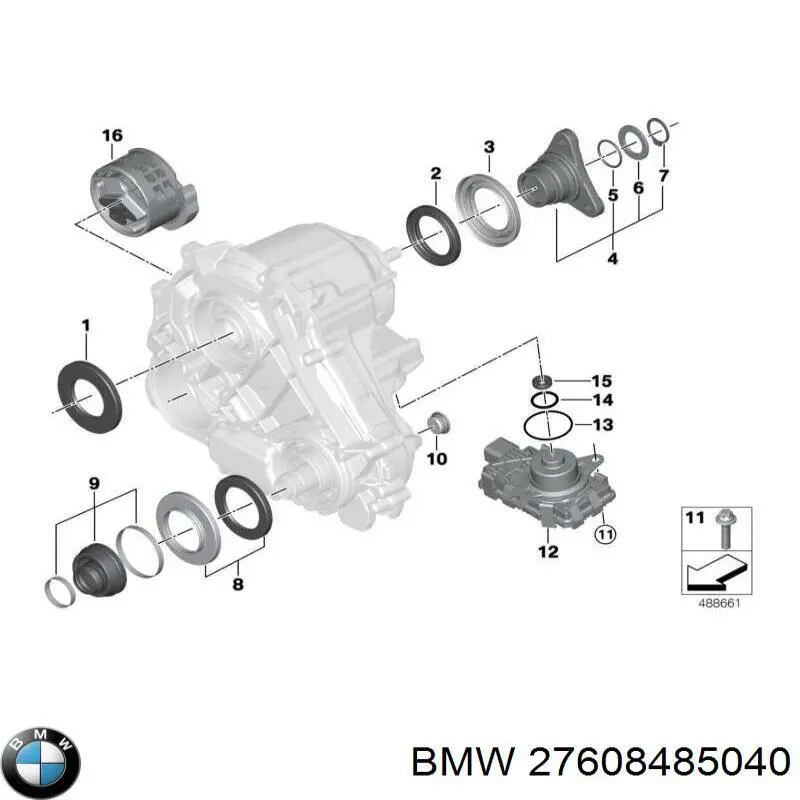 27608485040 BMW Módulo de control de la caja de transferencia