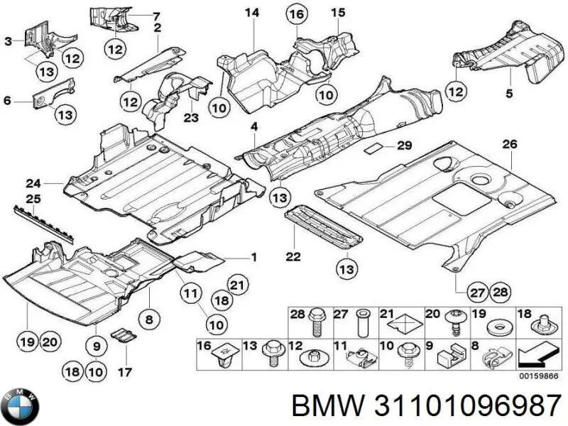 31101096987 BMW Perno de fijación del brazo inferior delantero
