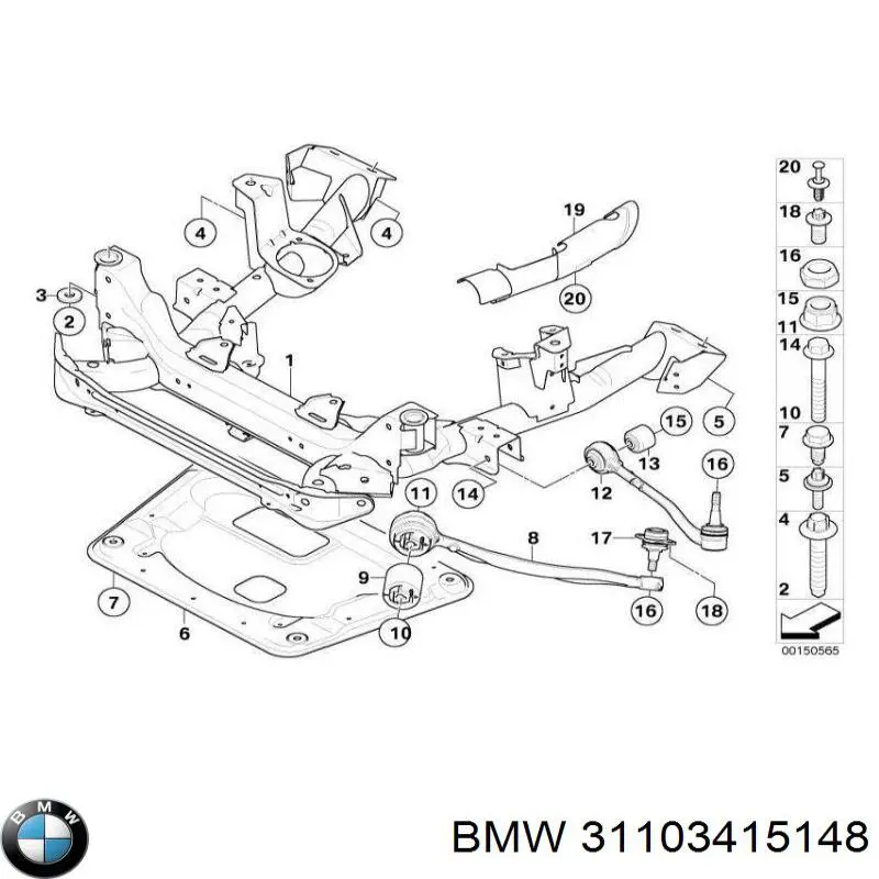 Protección de cárter BMW 31103415148 precio, desde 94,38 EUR