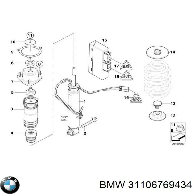 Comprar 31106769434 BMW Perno de fijación del brazo oscilante delantero