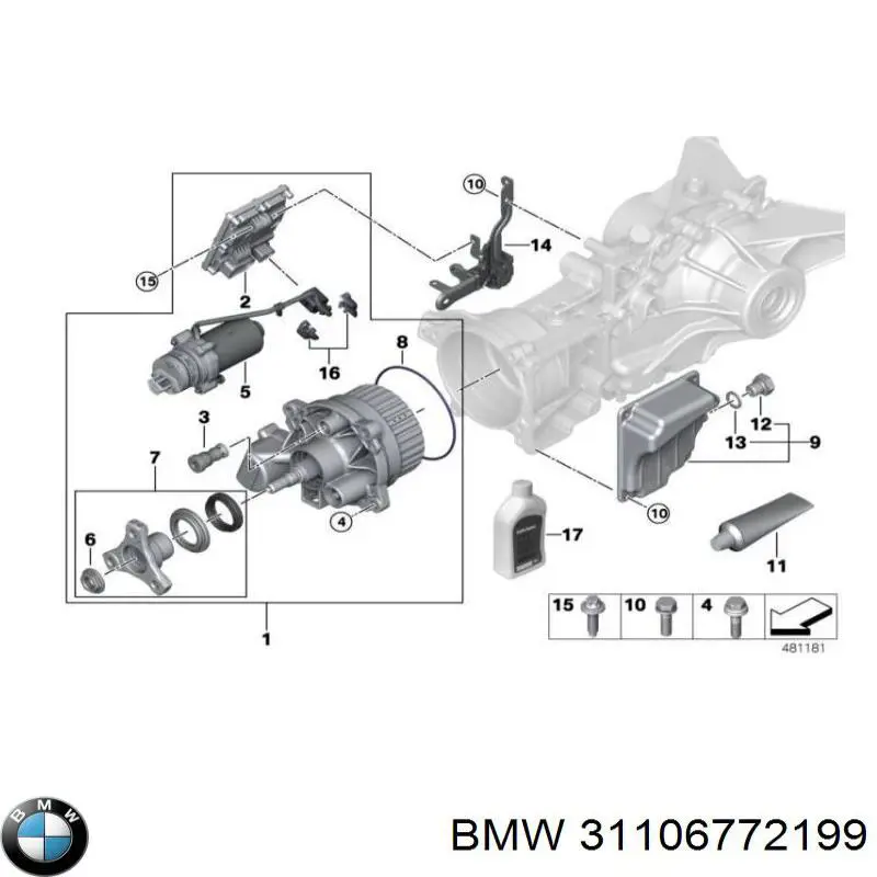 31106772199 BMW perno de fijación, brazo oscilante delantero