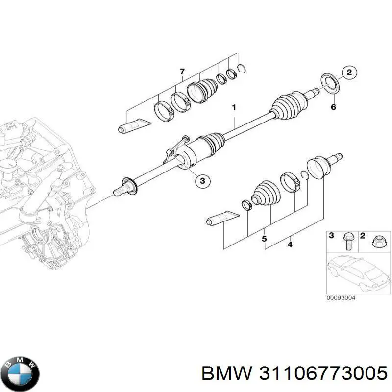 Tuerca del cubo de la rueda delantera BMW 31106773005 precio, desde 5,70 EUR