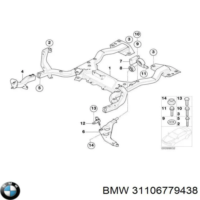 31106779438 BMW rótula de suspensión inferior derecha