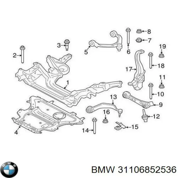 31106852536 BMW rótula de suspensión inferior