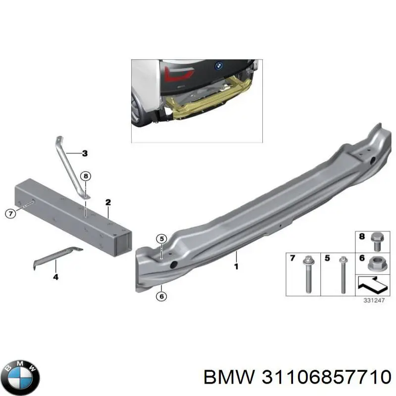 Subchasis delantero para BMW I3 (I01)