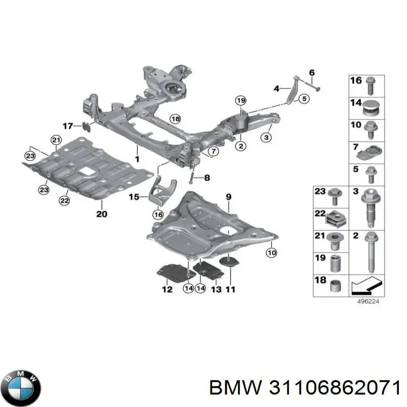 Protección de cárter BMW 31106862071 precio, desde 165,53 EUR