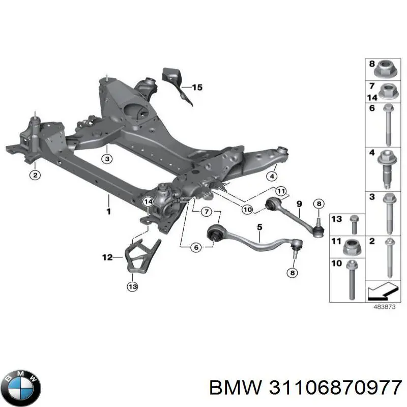 Comprar 31106870977 BMW Brazo inferior izquierdo de la suspensión delantera