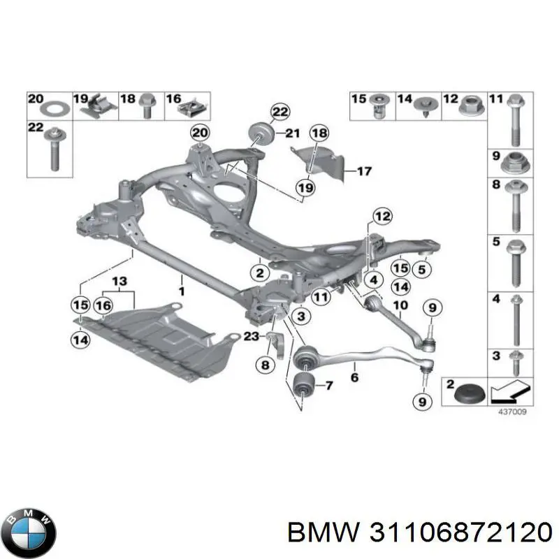 Subchasis delantero BMW 31106872120 precio, desde 550,31 EUR