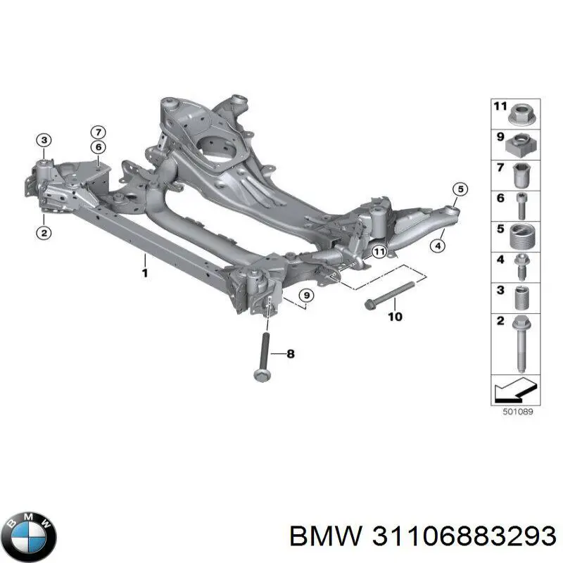 Puente delantero 31106883293 BMW