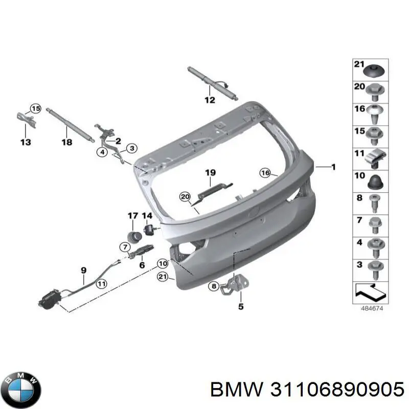 Barra oscilante, suspensión de ruedas delantera, inferior izquierda para BMW X4 (G02, F98)