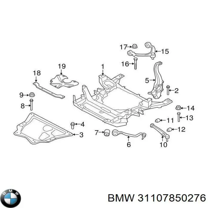 31107850276 BMW abrazadera de tubo de escape trasera