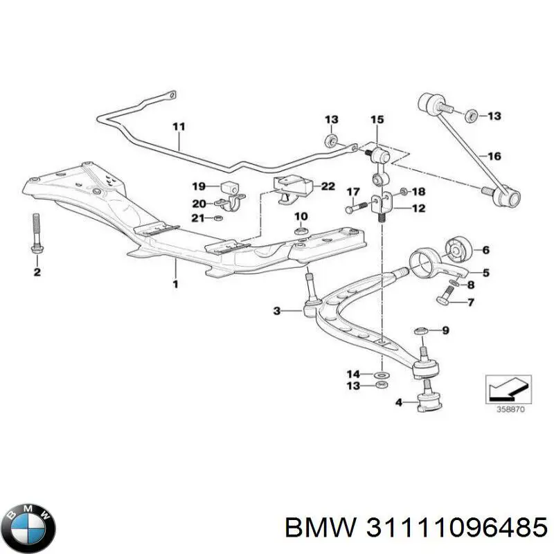 Subchasis delantero soporte motor BMW 31111096485 precio, desde 236,68 EUR