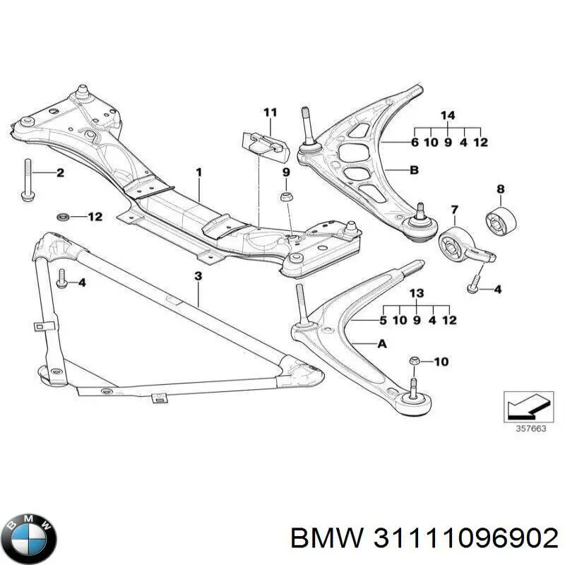 Comprar 31111096902 BMW Puente delantero
