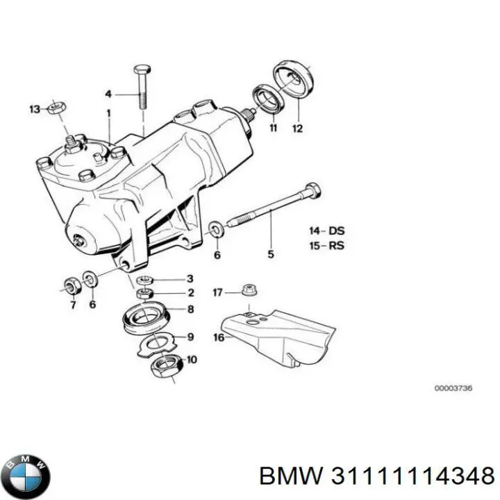 31111114348 BMW cuerpo intermedio inyector superior