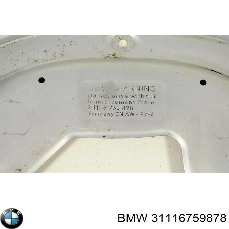 31116759878 BMW protección motor /empotramiento